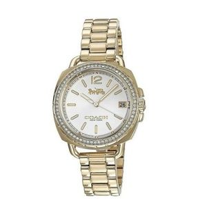 Coach Women's Gold-Tone Watch with Crystal Accents